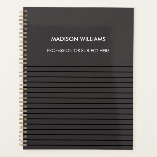 緑色パーソナライズされたスパイラルノート プランナー手帳 (正面)