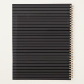 緑色パーソナライズされたスパイラルノート プランナー手帳 (裏面)