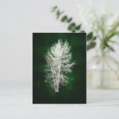 緑色フェイクの木はがき ポストカード (スタンド正面)