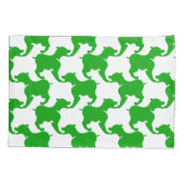 緑色フェイク選千鳥格子の択カラー枕 枕カバー (裏面)