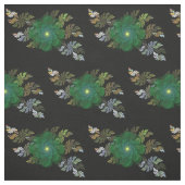 緑色フラクタル花織物 ファブリック (見本)