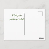 緑色ミニマルの名前アドレスの追加文字 ポストカード (裏面)