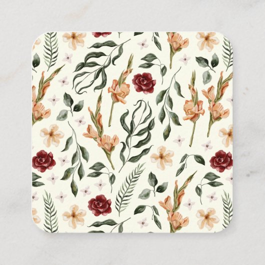 緑色ミニマルのQRコードWebサイト格納装置 エンクロージャーカード (裏面)