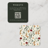 緑色ミニマルのQRコードWebサイト格納装置 エンクロージャーカード (正面/裏面)