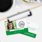 緑色モダンのブロック写真名タグ バッジ