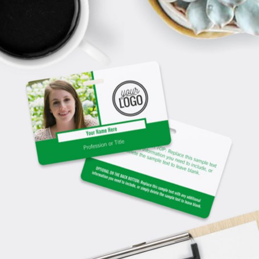 緑色モダンのブロック写真名タグ バッジ