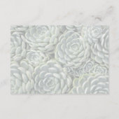 緑色モダンの多肉質 | ウェディングレセプション詳細 エンクロージャーカード (裏面)