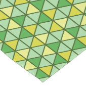 緑色モダンの黄色い三角形の幾何学的パターン ロングテーブルランナー (コーナー)
