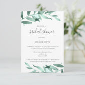 緑色モダンリースブライダルシャワー招待状 招待状 (スタンド正面)