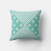 緑色モダン幾何学モノグラム クッション (裏面)