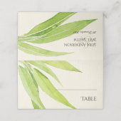 緑色ユ葉カリの水色葉葉 プレイスカード (外部開封)