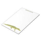 緑色ワニパーソナライズされたゲータ筆記用紙 ノートパッド (アングル)