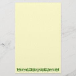 緑色ヴィンテージの葉縁ど文具 便箋
