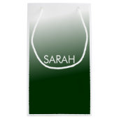 緑色勾配モノグラム スモールペーパーバッグ (裏面)