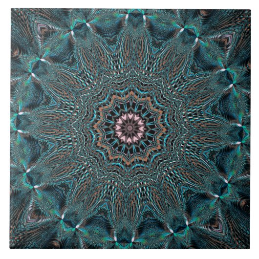 緑色化粧フローラセラミックタイル タイル (正面)