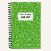 緑色合成手帳模様壁紙 ノートブック (正面)