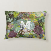 緑色多肉株 アクセントクッション (裏面)