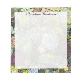 緑色多肉株 ノートパッド