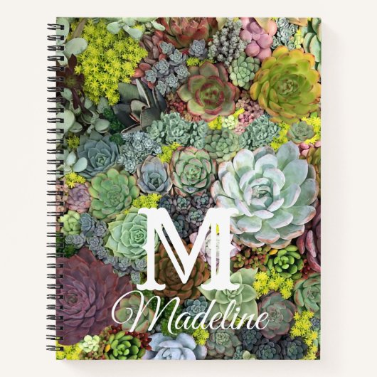 緑色多肉株 ノートブック (正面)