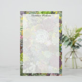 緑色多肉株 便箋 (スタンド正面)