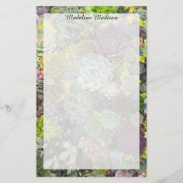 緑色多肉株 便箋