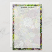 緑色多肉株 便箋 (正面/裏面)