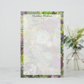 緑色多肉株 便箋 (スタンド正面)