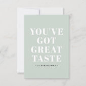 緑色得の素晴らし感謝していの サンキューカード (正面)