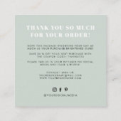 緑色得は素晴らし感謝してい角仏 スクエア名刺 (裏面)