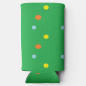 緑色数々のの円 スリム缶クーラー (裏面)