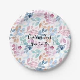 緑色文字書道デザインカスタム文字 ペーパープレート