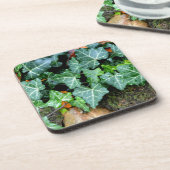 緑色植物性ツタと野石 コースター (左側)