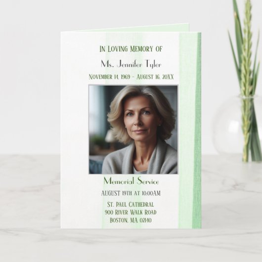 緑色死亡死別サービスプログラム プログラム (正面)