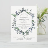 緑色水彩フレーム | 結婚s 招待状 (スタンド正面)