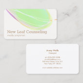 緑色水彩リーフ 名刺 (正面/裏面)