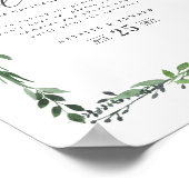 緑色水彩幾何結婚ポスター ポスター (角)