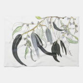 緑色淡い色ののゴムの葉の色 キッチンタオル (横)