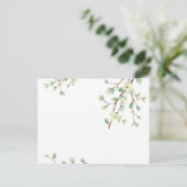 緑色淡い色のユーカリ水彩 ポストカード (スタンド正面)