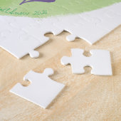 緑色灌水缶コテージとヒマワリ ジグソーパズル (側面)