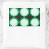 緑色発光 長方形シール (バッグ)