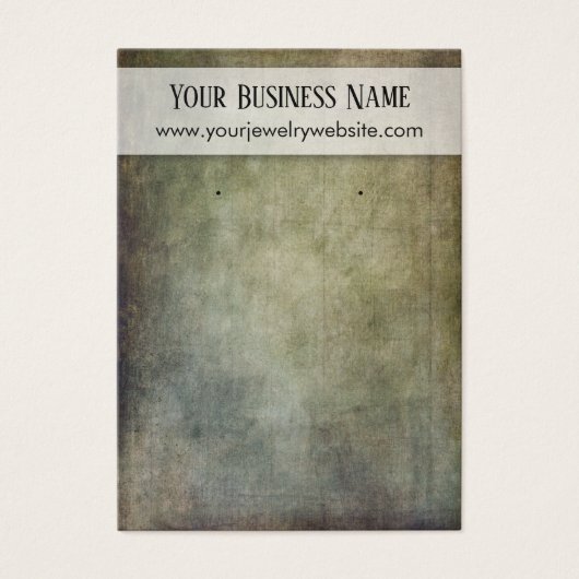 緑色素朴イエローイヤリングホルダー表示カード (正面)