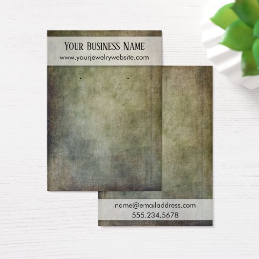 緑色素朴イエローイヤリングホルダー表示カード (デスク)