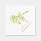 緑色結婚ヤナギ紙ナプキン スタンダードカクテルナプキン (正面)