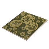 緑色美学アングロジャポネスク瓦 タイル (側面)