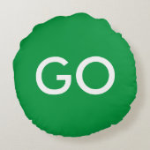 緑色航法燈のアクセントの枕 ラウンドクッション (裏面)