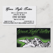 緑色航法燈の入れ墨カード 名刺 (正面/裏面)