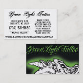 緑色航法燈の入れ墨カード 名刺 (正面/裏面)