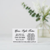 緑色航法燈の入れ墨カード 名刺 (スタンド正面)