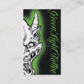 緑色航法燈の入れ墨カード 名刺 (裏面)