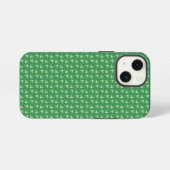 緑色花柄 iPhoneケース (裏面横)